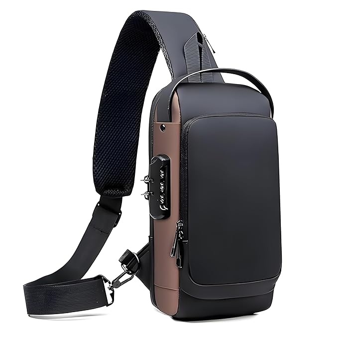 Chest Back Pack Brown Black
