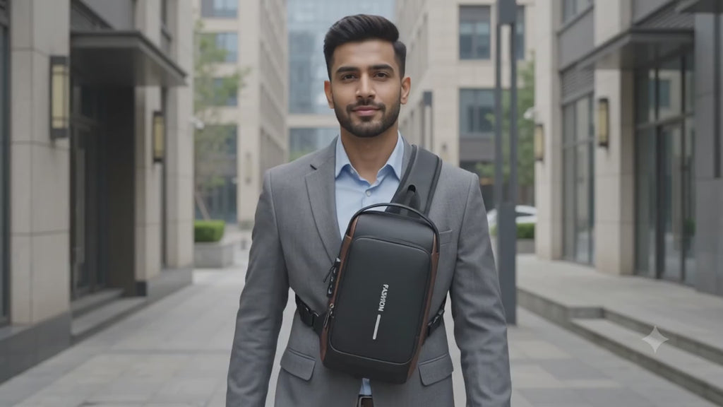 Chest Backpack brown black